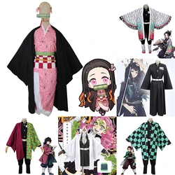 Anime Demon Slayer Kimetsu No Yaiba Cosplay Costumes Nezuko Kamado Muichirou Tokitou	Tanjirou Kamado Cosplay Kimono Uniforms