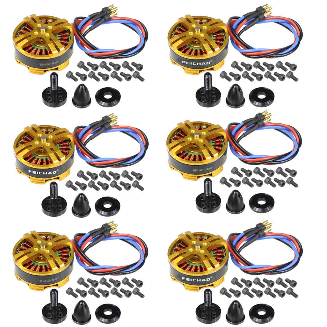 FEICHAO 4108 380KV 580KV 720KV Bürstenloser Motor 3-6S + 13x5,5 3K Propeller CW CCW 1555/1355/1055 Propeller für Multi-Rotor-Copter – Detail 9