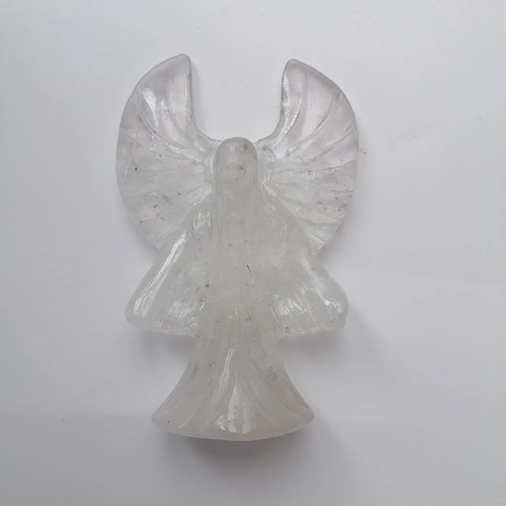High Quality Natural Clear Quartz Dark Angel Shape Stone Hand Crafted For Gift&Home Decor ZT