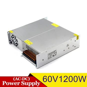 

Universal 1200W 60V 20A Switching power supply Driver Transformers 220V 110V AC to DC60V SMPS For CNC Machine DIY LED CCTV