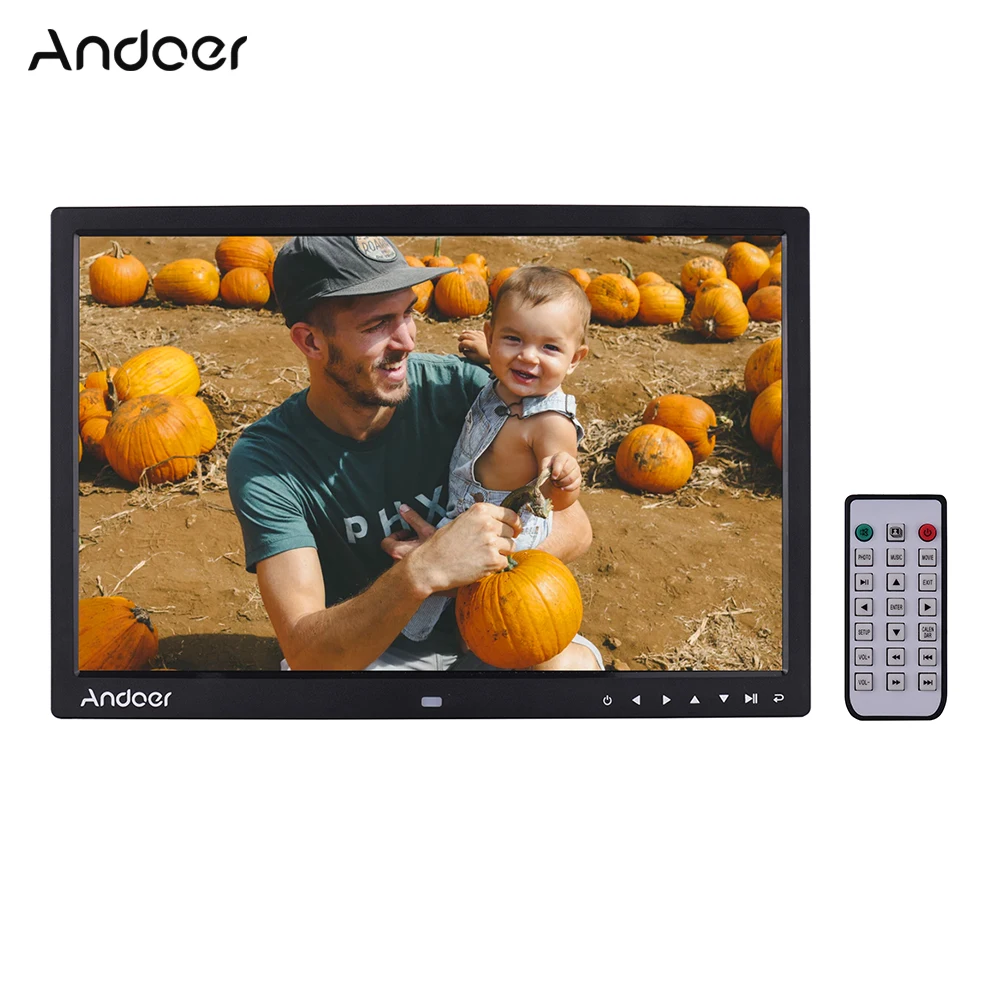 

Andoer Upgraded 17 Inch LED Digital Photo Frame Electronic Photo Album 1080P Advertising Machine 1440*900 with Remote Control