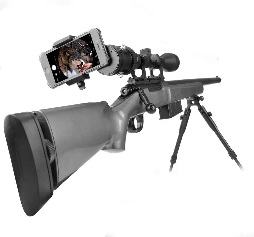  Rifle Scope Smartphone Mounting System- Smart Shoot Scope Mount Adapter for Gun Scope Airgun Scope 