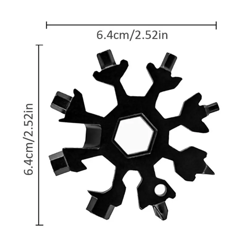18-в-1 набор Снежинка мульти инструмент Снежинка из нержавеющей стали ключ, дюймовый стандарт