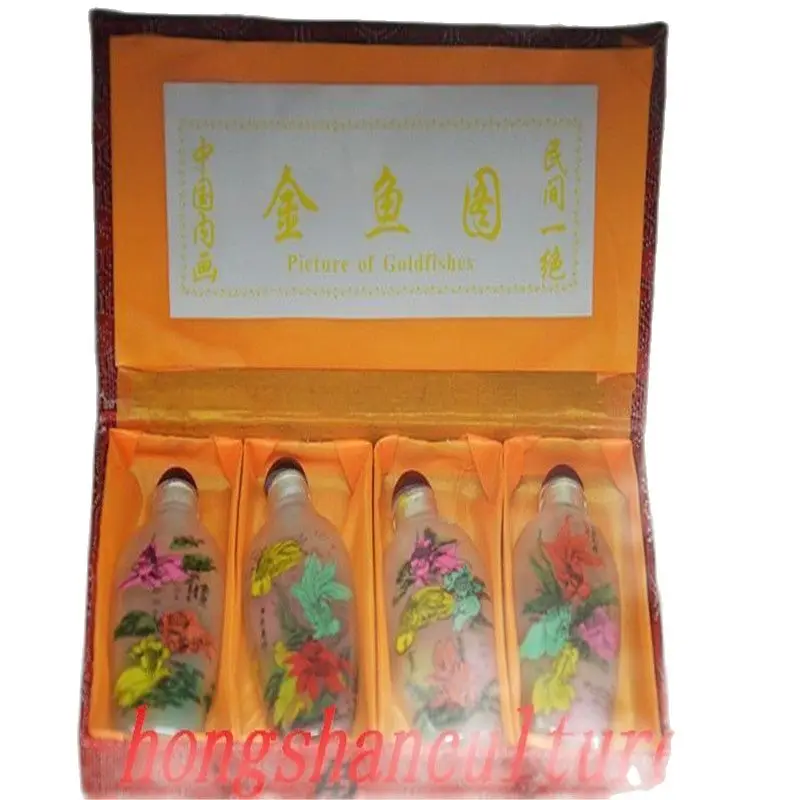 

EXQUISITE CHINESE CRYSTAL GLASS HANDMADE SNUFF BOTTLE