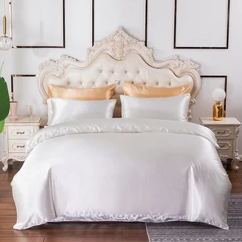 

Luxury Satin Silk Bedding Sets Duvet Cover No Sheet Twin Full Queen King Size 2pcs/3pcs Beding Set