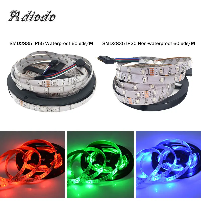 12V светодиодные ленты SMD 2835/5050 RGB светодиодный светильник гибкий стены/садовый Декор Светильник Инж
