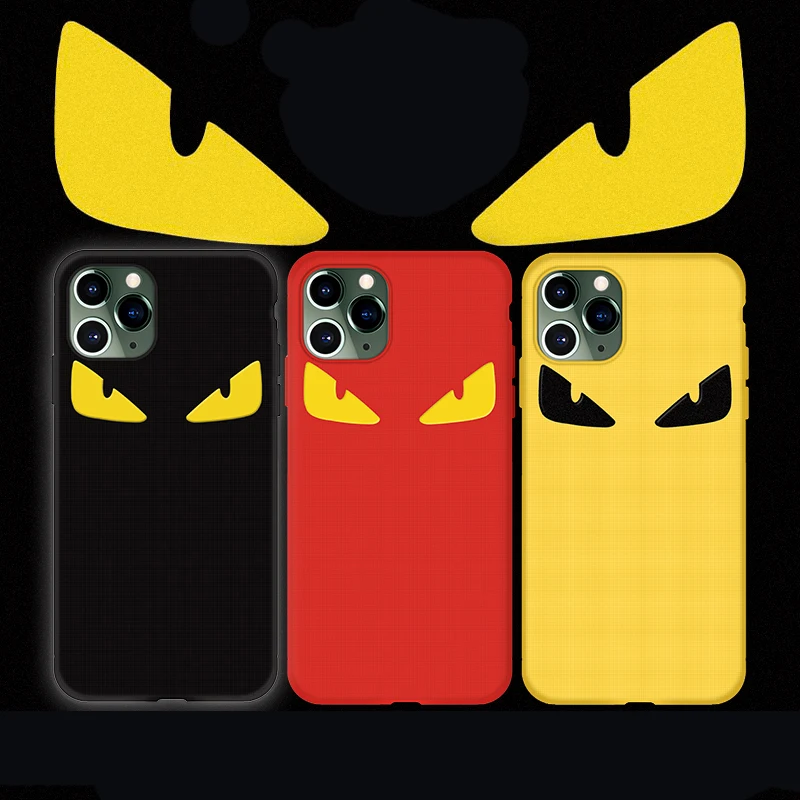 

New fashion trend Street Devil eyes phone case for iphone 11 Pro X XS Max Xr 7 8 6 6S Plus Italy Luxury Candy Soft cover coque
