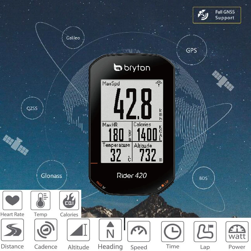 Bryton ライダー 420 gps サイクリング対応自転車バイクコンピュータ 
