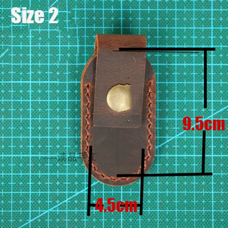 size 2 Мини 7 дизайнов первый слой Crazy horse из воловьей кожи складной нож инструмент плоскогубцы Быстрая кнопка чехол оболочка пояс Пряжка - Цвет: size 2