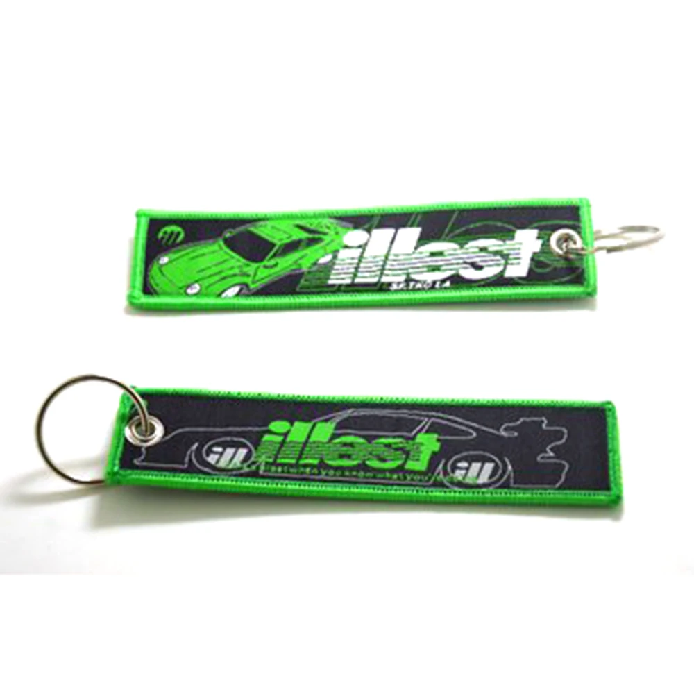 1 JDM Racing Style KEYCHAIN Both Side Key CHAIN Key Tag for JDM as Luggage Car Key Motorcycle Scooters Racing Biker Racing - Цвет: 1