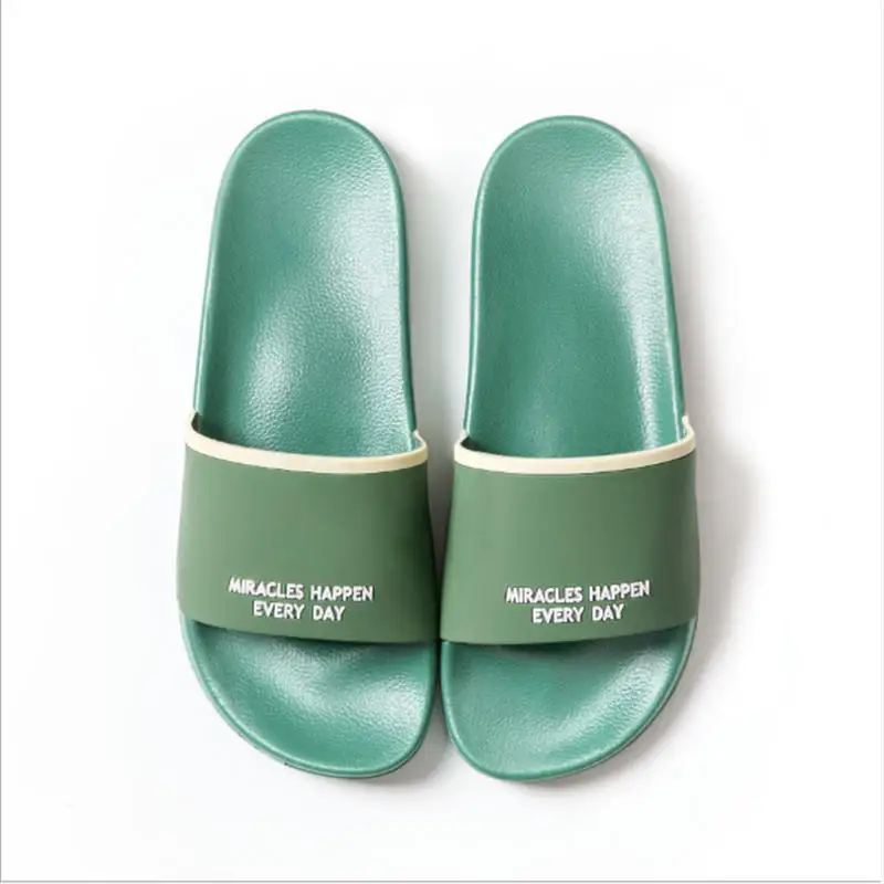 as the picture shows Men's Slippers Beach Flip Flops Non-slip Soft Sandals Outdoor Casual Sandals Guest Shoes Bedroom Room Slippers Couple Slippers - Цвет: as the picture shows