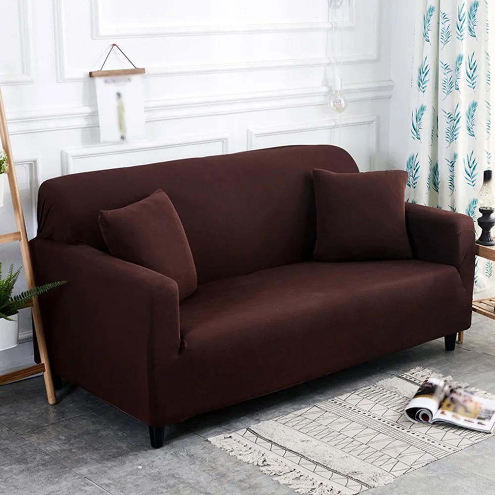 8 однотонных универсальных эластичных чехлов для кресел Loveseat чехол на диван из стрейч-материала защитные чехлы для пыли один/два/три/четыре сиденья