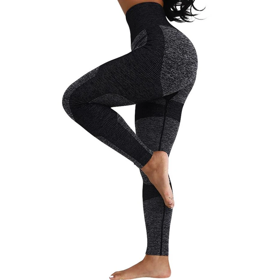 Dark gray (Pants) Бесшовный комплект для йоги, одежда для фитнеса, спортивная одежда, высокая талия, женские леггинсы для спортзала, колготки, мягкий пуш-ап спортивный бюстгальтер, 2 шт., костюмы для бега - Color: Dark gray (Pants)