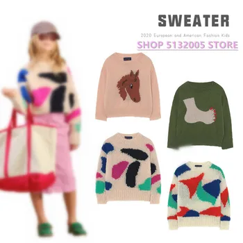 

Pre-sale 2020 Autumn Winter New TAO Pullover Color Matching Baby Boys Girls Sweaters Children Knitted Sweater Kids Clothes