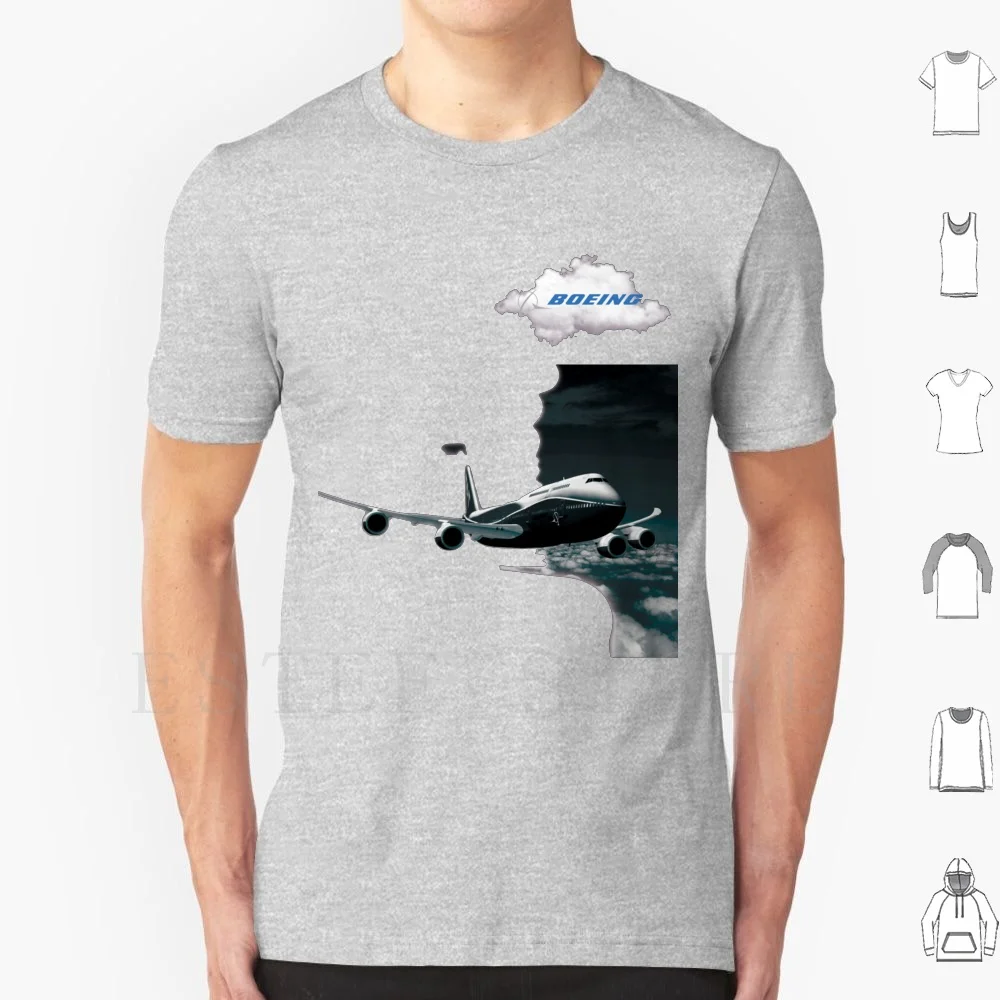Boeing Aereo E Logo Nel Cielo T Shirt Stampa Cotone Boeing 747 Boeing Boeing Logo Aereo Spotter Aereo Spotting Boeing White