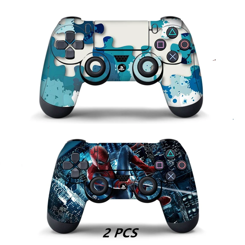 Защитная крышка-лягушка для PS4 контроллера для Playstation 4 Pro Slim Decal аксессуары 15 видов стилей - Цвет: 18 2PCS