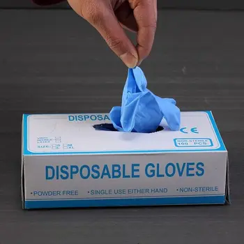 

100pcs Food-grade Household Protective PVC Gloves Disposable Nitrile Rubber Gloves