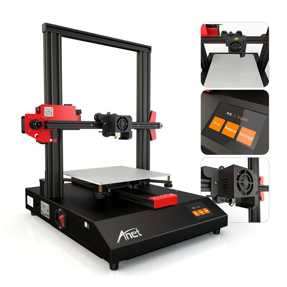 Anet E16 E10 ET4 3d принтер комплект размера плюс высокая точность Reprap prusa i3 Impresora 3d принтер DIY комплект с нитью Рождество