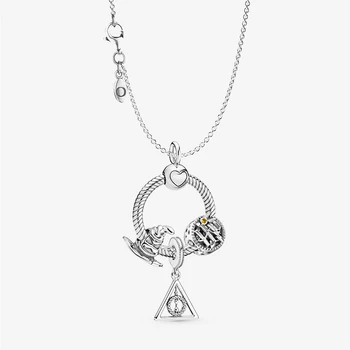 

2020 New High Quality Sterling Silver 925 Saint Witch Hat Death Relic Pendant DIY Necklace Woman Jewelry Exquisite Although Gift