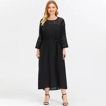 

Daily OWLPRINCESS 2020 Autumn plus Size Dress Solid Color Black Dress
