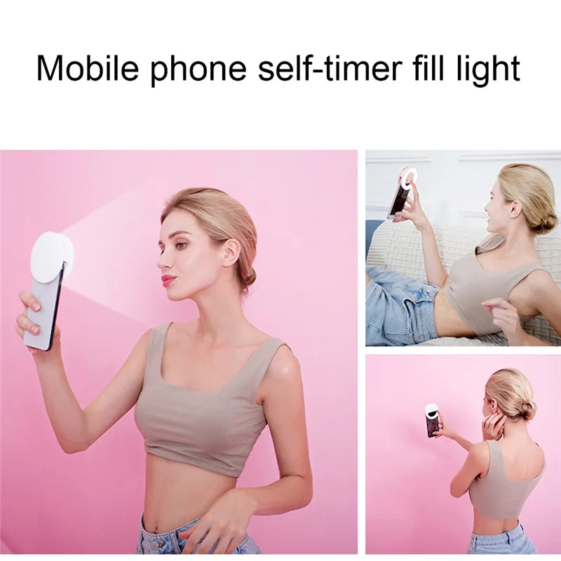 

Bundwin Universal Selfie LED Ring Flash Light Portable Mobile Phone LEDS Selfie Lamp Luminous Ring Clip For Phone Fill Light