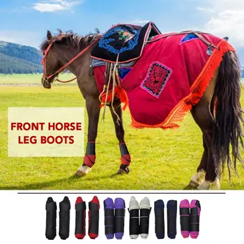 

Horse Leg Boots Equine Front Leg Horse Boots Wrap Equestrian Leg Protection Neoprene Horse Hock Brace Protection 2 PCS