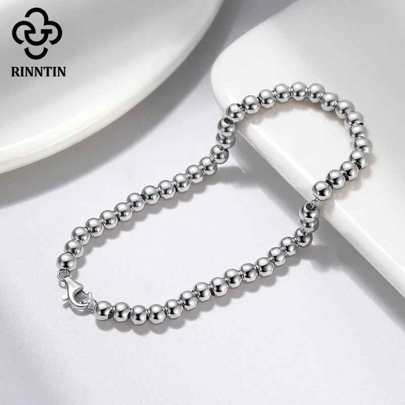 アクセサリー Vintage Silver Ball Chain Bracelet 925 925 Sterling Silver Strand Chain Bracelet | Sterling Silver