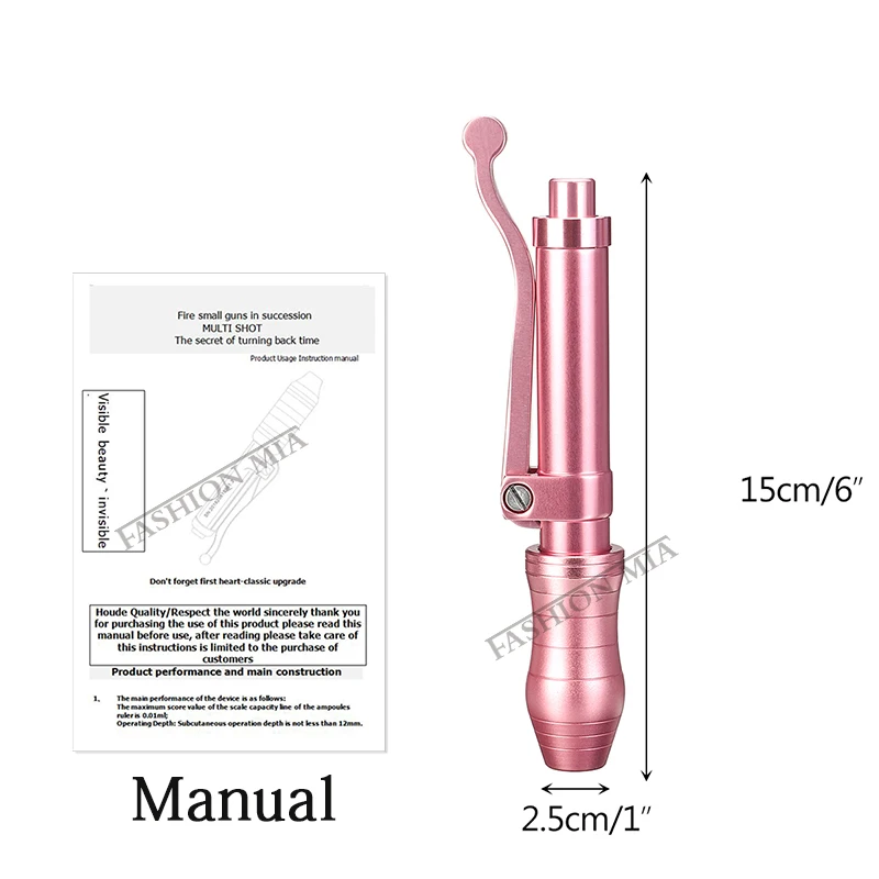 Розовая ручка для инъекций губ, 0,3 мл, наполнитель гиалуроновой кислоты, ручка для губ, наполнитель для подбородка, носа, Дерма, наполнение для похудения, гиалуроновая кислота, пистолет