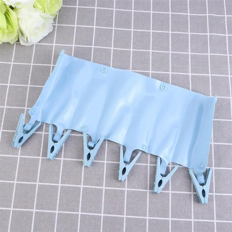 Portable Cloth Hanger Rack Folding Travel Laundry Drying Rack Clothespins Towel Clips For Trouser Coat Towel Socks