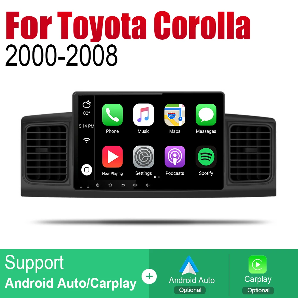 Автомагнитола ZaiXi 2 Din Android для Toyota Corolla 2000 ~ 2008 мультимедийный плеер GPS навигация