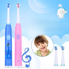 Новая креативная мультяшная детская музыкальная электрическая зубная щетка, Мягкая зубная щетка для здоровья полости рта, автоматическая звуковая электрическая зубная щетка, Туалет