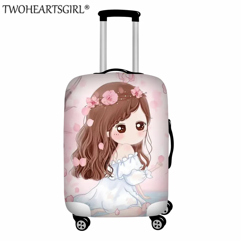 Z5583 TWOHEARTSGIRL принцесса девочка защитный чехол для путешествий багаж Чехол Эластичный водонепроницаемый багаж Чехлы for18-32inch багажник чехол - Цвет: Z5583