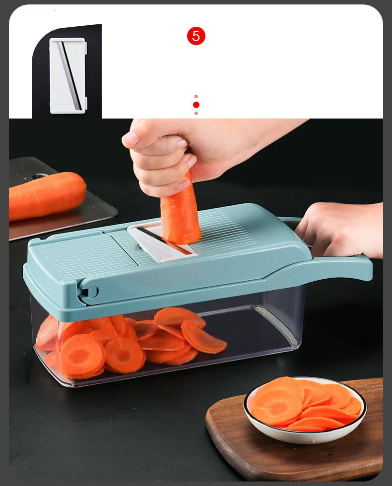 Cut vegetables Artifact Slicer Grater Cutter Peeler Multifunctional Potato Peeler Carrot Grater Drain Basket Kitchen Tool