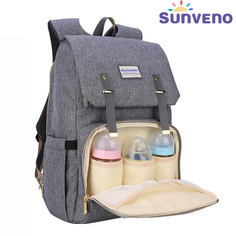 SUNVENO новая модная сумка для подгузников, рюкзак большой емкости, детская сумка, сумка для подгузников для ухода за ребенком, большой рюкзак для путешествий