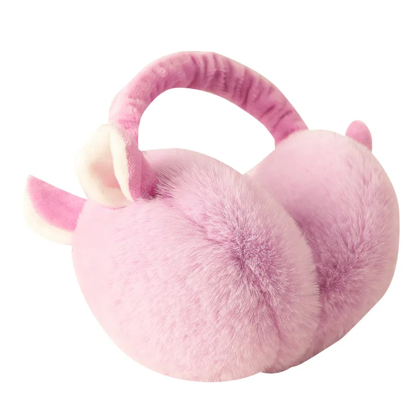 Наушники Женские Простые розовые однотонные Kawaii универсальные теплые зимние в Корейском стиле Harjauku женские высококачественные регулируемые аксессуары