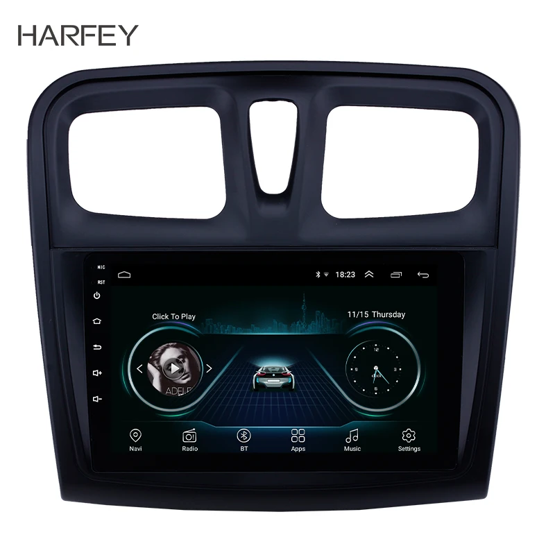 Автомагнитола Harfey 2DIN 9 дюймов GPS навигация HD Android 8 1 для Renault Sandero 2012 2017 стерео