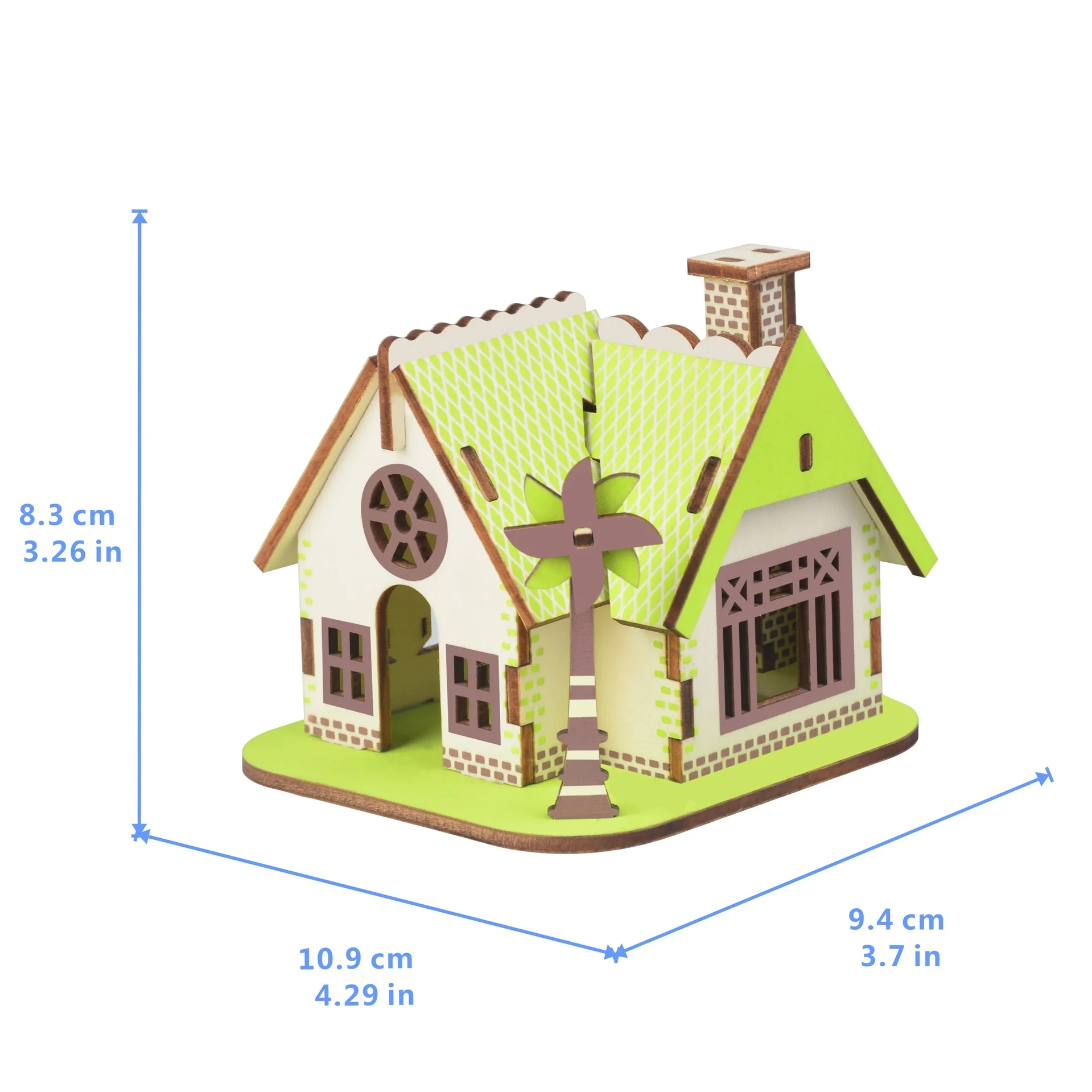 

Laser Cutting 3D Wooden Puzzle Jigsaw Construction Ellie House DIY Manual Assembly Kit Kids Educational Wooden Toys for Children