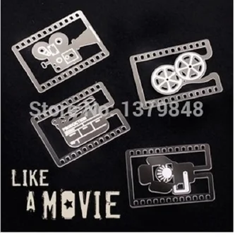 

40 PCS/LOT Like A Movie Bookmarks Camera Film Reel Slate Movie Lighting Metal Book Mark
