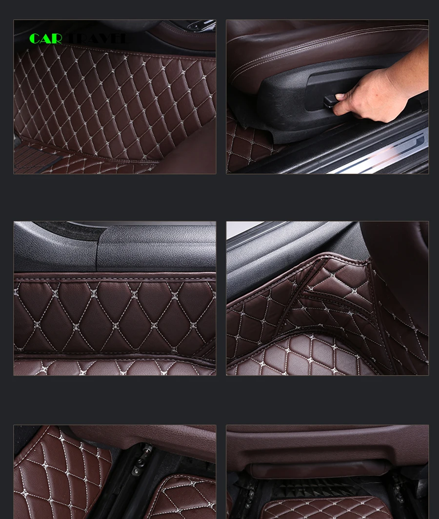 Кожаные Коврики для автомобиля LandRover LR2 LR3 LR4 Range Rover Freelander discovery evoque автомобильные