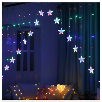 

3M LED Christmas Star Curtain Lights 220V EU Outdoor/Indoor Garland String Fairy Lamp For Party Wedding Holiday Decoration
