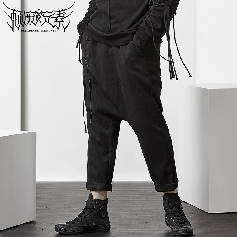 

Брюки для парикмахера, черные, укороченные, с перекрещивающимися углами