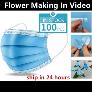 

1-200pcs Anti Virus Face Mask Disposable Mondmasker Mouth Mask Non-woven Melt Blown 3-layer Mascarilla Adult Face Mouth Masks