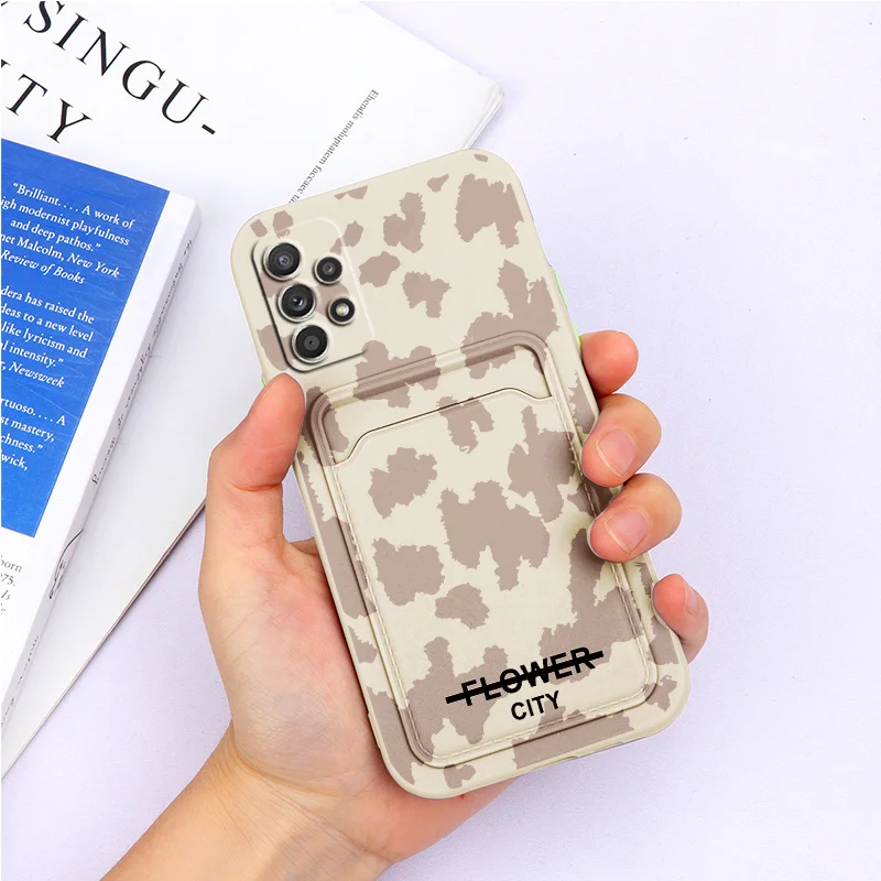 For Samsung A52 Case Soft TPU Silicone Wallet Card Holder Back Cover For Samsung Galaxy A 52 a52 4G 5G Flower Shell Fundas Couqe silicone case samsung Cases For Samsung
