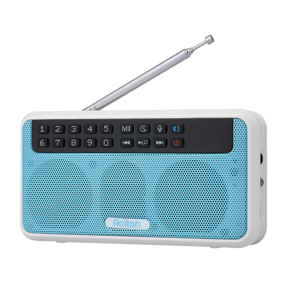 Rolton E500 беспроводной Bluetooth динамик Портативный 6 Вт HiFi стерео TF музыкальный проигрыватель цифровой FM радио Светодиодный дисплей микрофон