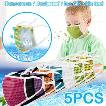 

5pc Adjusting Summer Ice Silk Cold Fabric Reusable Dustproof Msak Dust Msak Windproof Cover