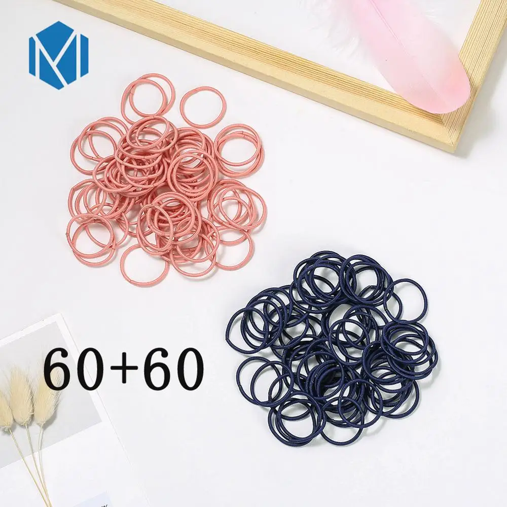 120pcs O Супер ткань 60/120 для девочек из двух предметов из мягкого нейлона и шифона со вставками в полоску, повязка на голову, обтянутая тканью; резиновые ленты эластичные резинки для волос хвост держатель дети резинки для волос аксессуары - Цвет: 120pcs O