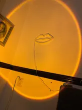 Lámpara de puesta de sol a la moda, proyección en vivo, luces Led nocturnas, proyector de atmósfera, decoración de dormitorio, arco iris