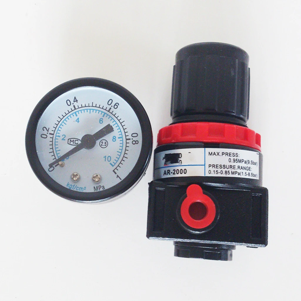 Adjustable 1/2'' Air Compressor Filter Pressure Relief Regulator AR2000