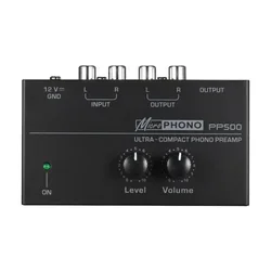 PP500 Phono Preamp Preamplifier with Level Volume Controls RCA Input Output 1/4 PP500 Phono Preamp Preamplifier with Level Volume Controls RCA Input Output 1/4