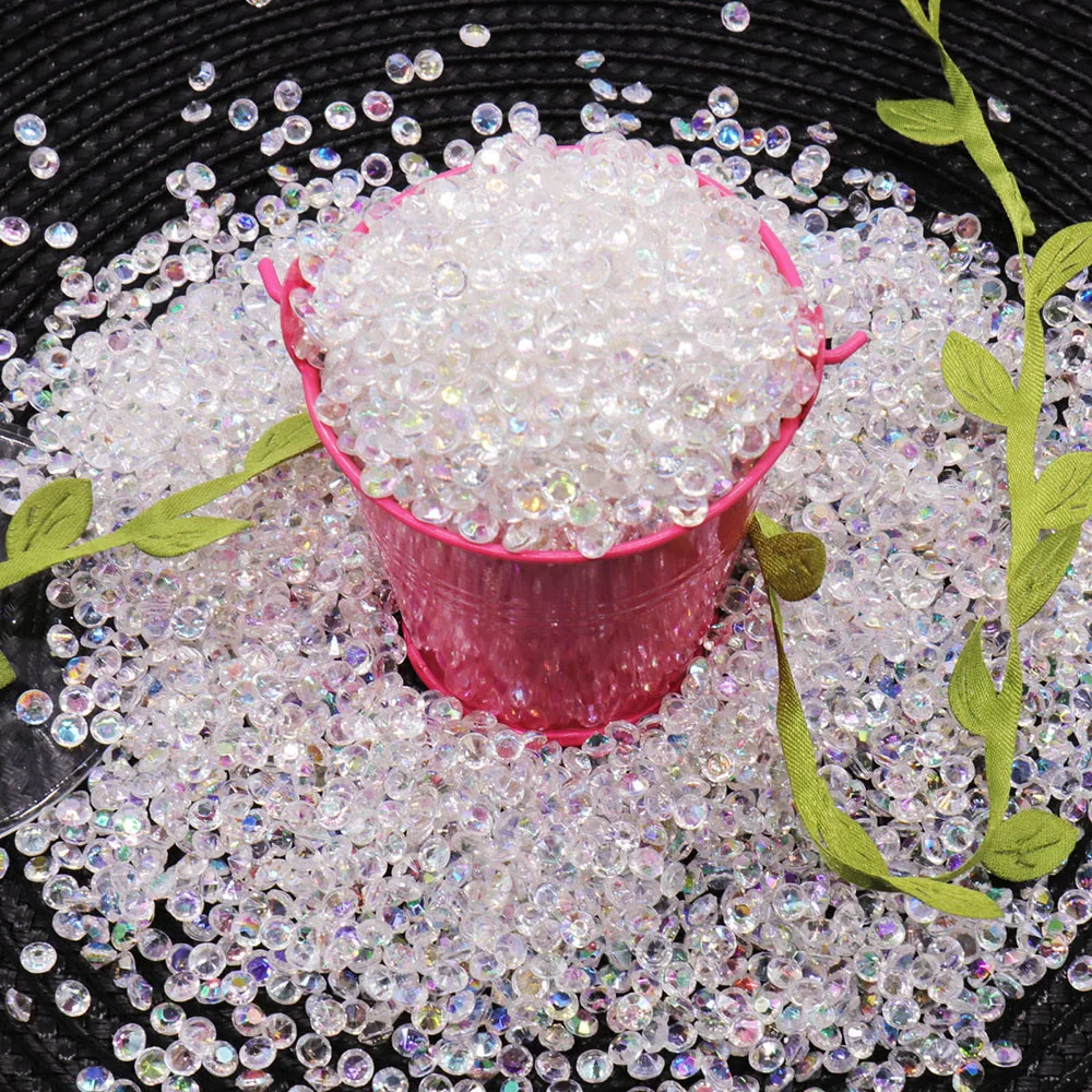 10000Pcs/Pack 4.5mm AB Acrylic Clear Crystal Diamond Confetti Nail Glitter Rhinestones DIY Craft Decorations Manicure Tools | Дом и сад